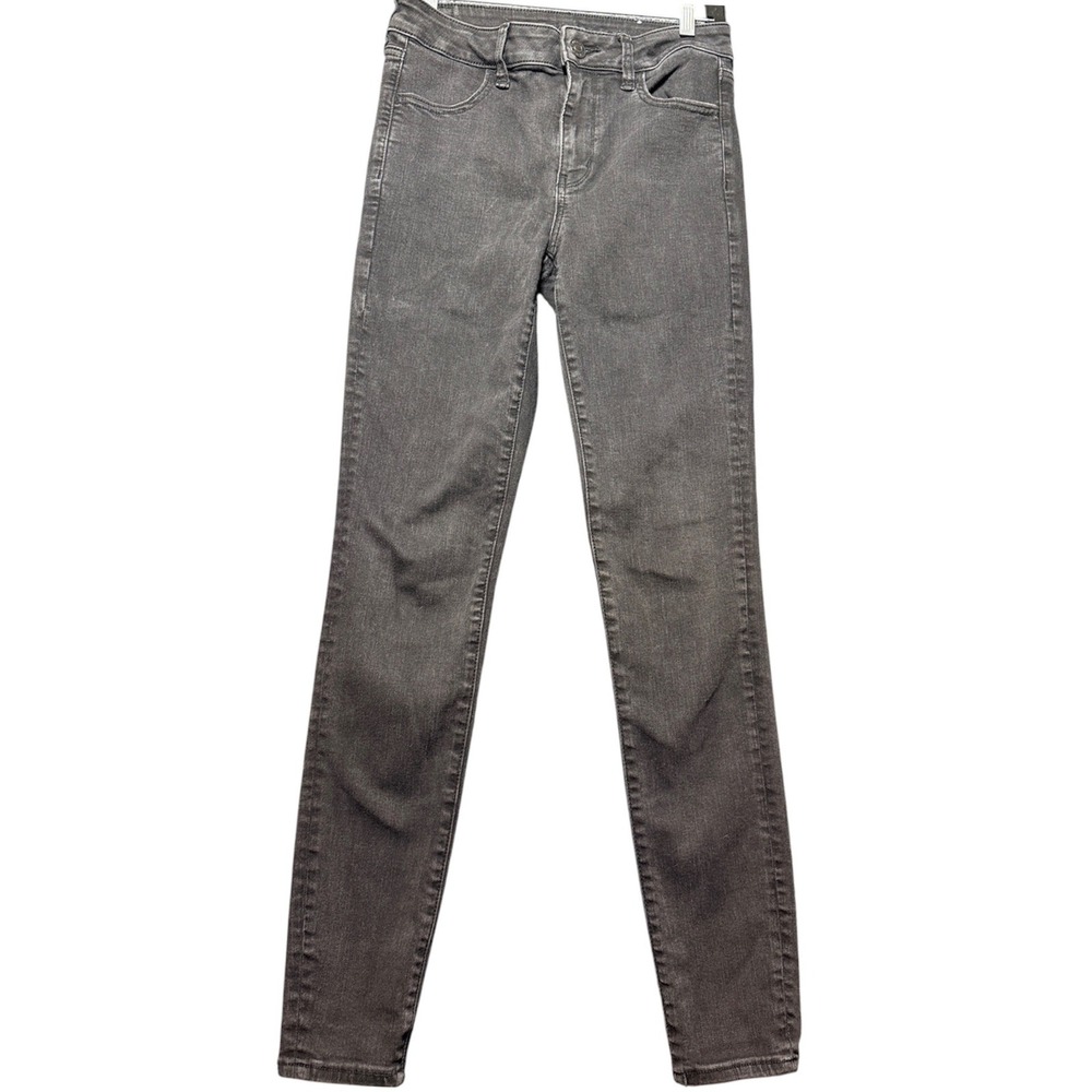 American Eagle Jeans Women 8L Gray Next Level Stretch Skinny High Rise
